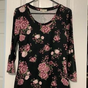 Black 3/4” sleeve dress